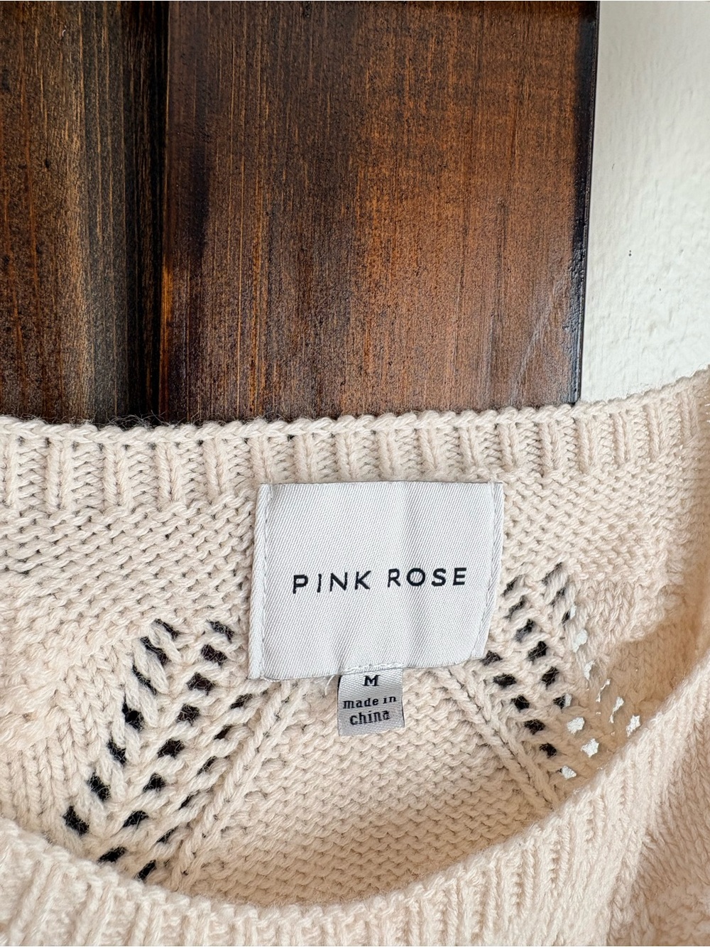 Pink Rose Cream Crochet Tank Top With Embroidered Lavender Flowers 🪻✨ - Picture 3 of 4